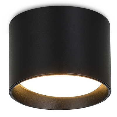 Светильник накладной,  GX53,  D85xH60мм,  IP20,  черный,  без лампы