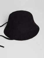 Черная детская панама на лето с завязками