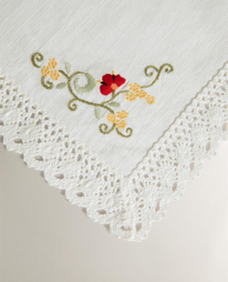 Zara Home сервировочная салфетка из хлопка, цветочный мотив, 50 35 см · 9207/023