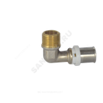 Угольник МП латунь никель пресс Дн 16х3/4"х90гр НР ГОСТ 32415-2013 8006 Aquasfera 8006-02