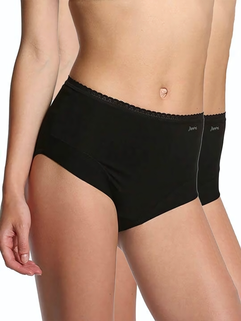 Набор из 2 трусиков с завышенной талией Esencial (Размер: L) (Цвет: черный)