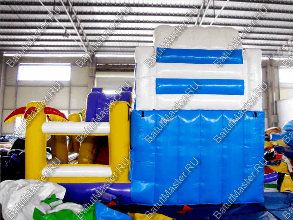 Коммерческий батут "Белый клык" с не механизированной головой, размер 6*6*4 м