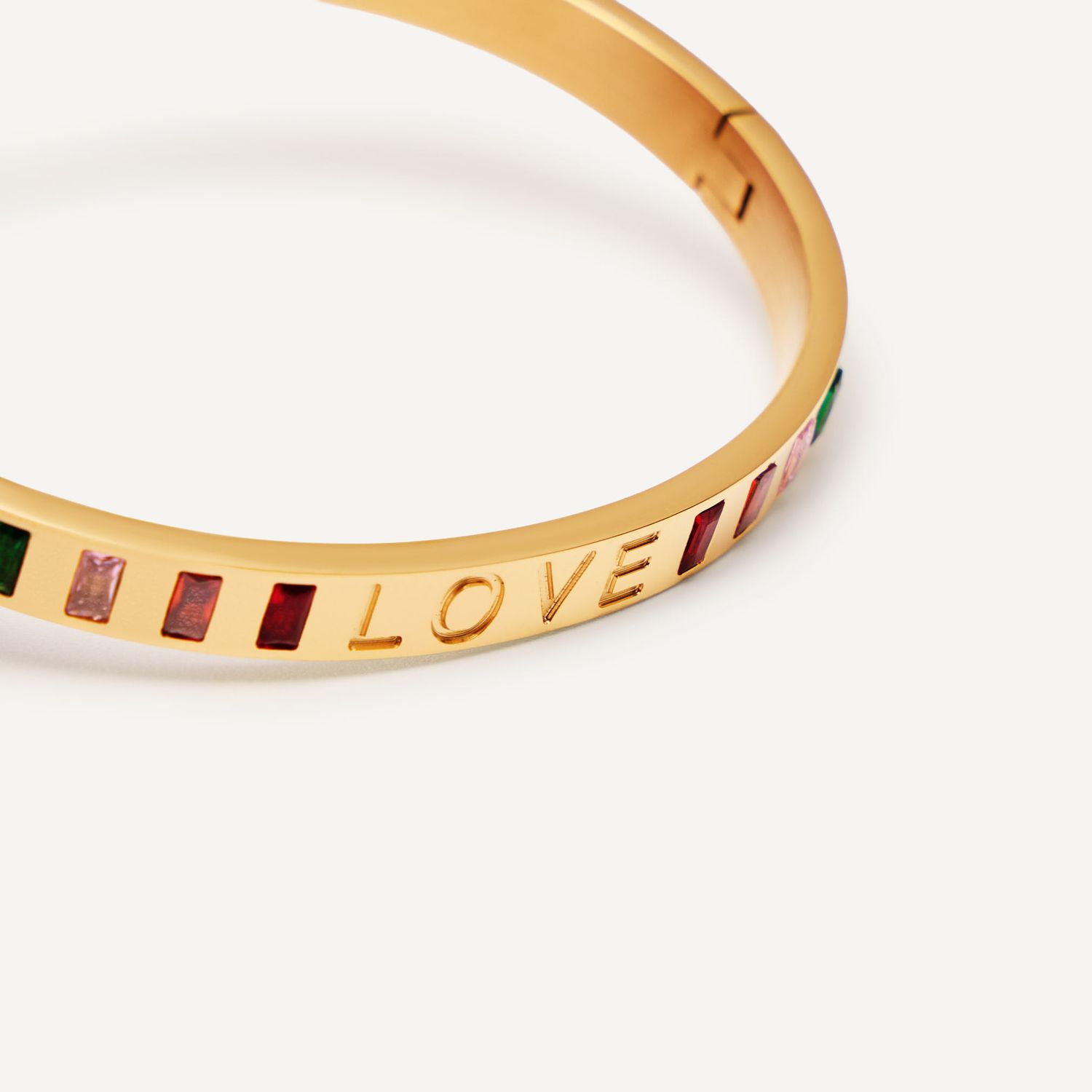 Браслет Love Multicolored Crystals - Gold