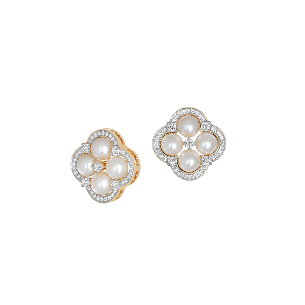 Серьги с бриллиантом  из желтого золота JA-S-312345-1