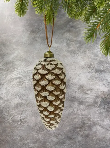 Набор елочных украшений Шишки 15х6,8 см., коричневый, 3 шт., Christmas DeLuxe (13123)