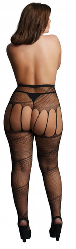 Стрип-панти Crotchless Cut-Out Pantyhose (Размер: XL-XXL-XXXL) (Цвет: черный)