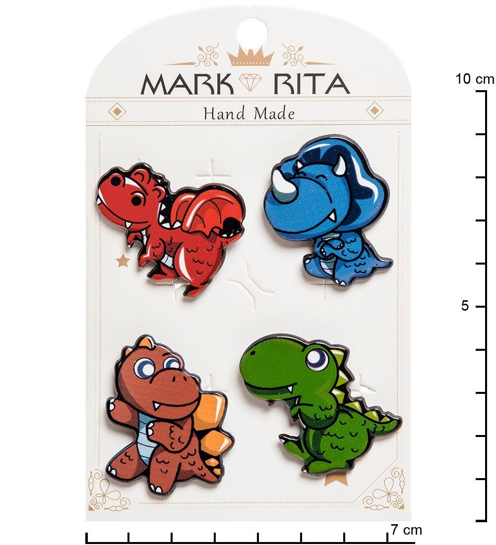 MR- 80 Н-р брошей с цанговым зажимом бабочка «Дино» Mark Rita