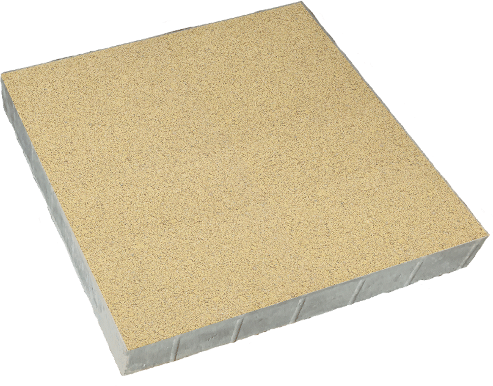 Тротуарная плитка КВАДРАТ 600х600 мм - Стандарт Желтый
