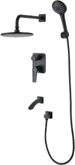 Смеситель Lemark Bronx LM3722BL для ванны и душа, встраиваемый