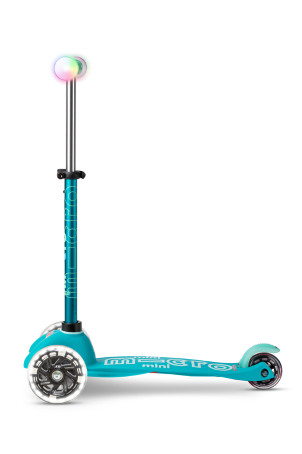 Самокат Mini Micro Deluxe Magic LED аква