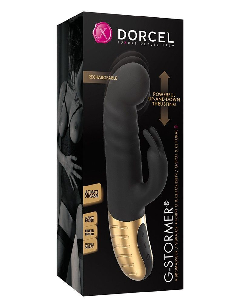 Вибратор-кролик Dorcel G-Stormer, возвратно-поступательный, 23,5 см