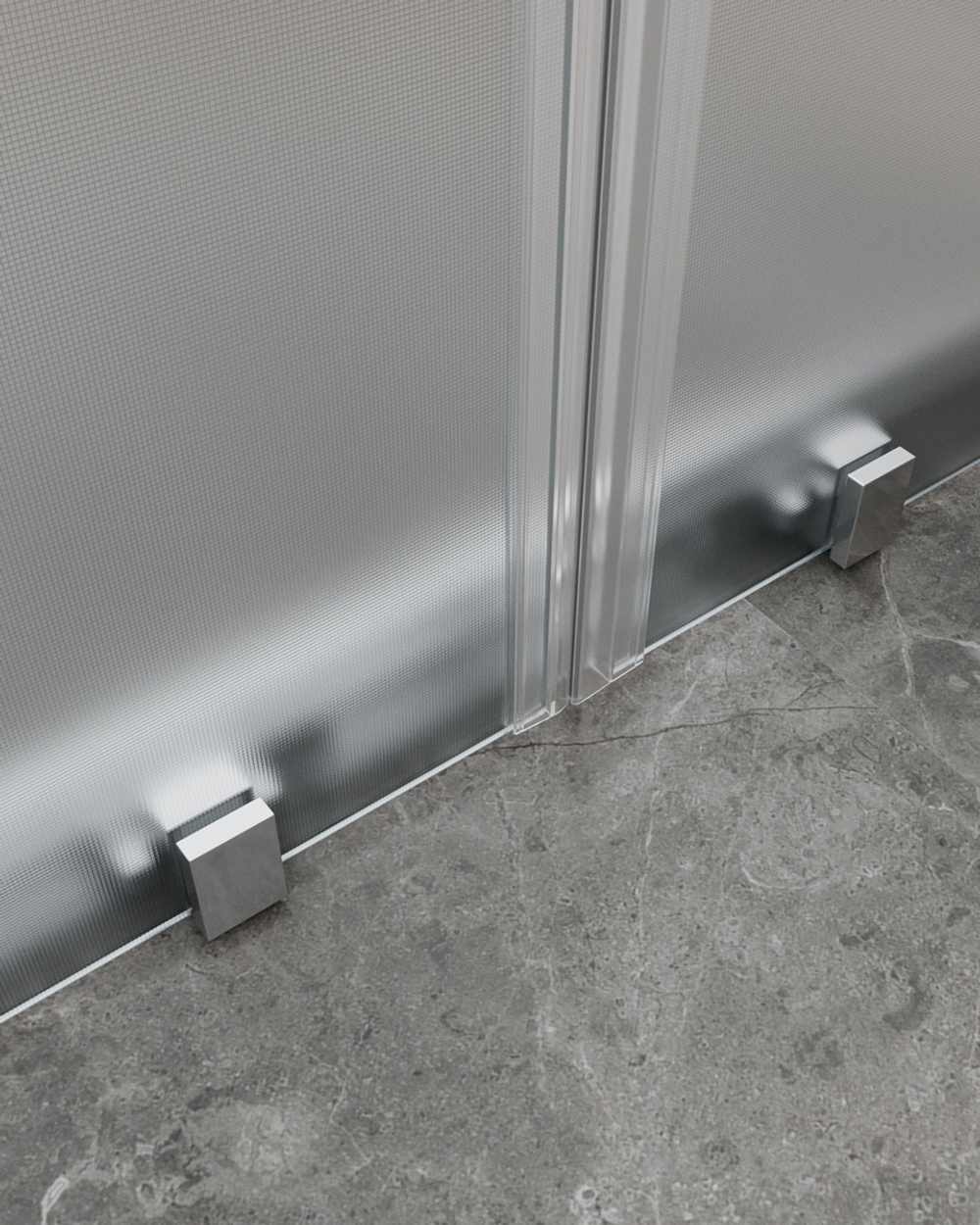 Дверь в проём Cezares MOLVENO-BF-2-170-P-Cr, 170х195, профиль хром, стекло Punto матовое