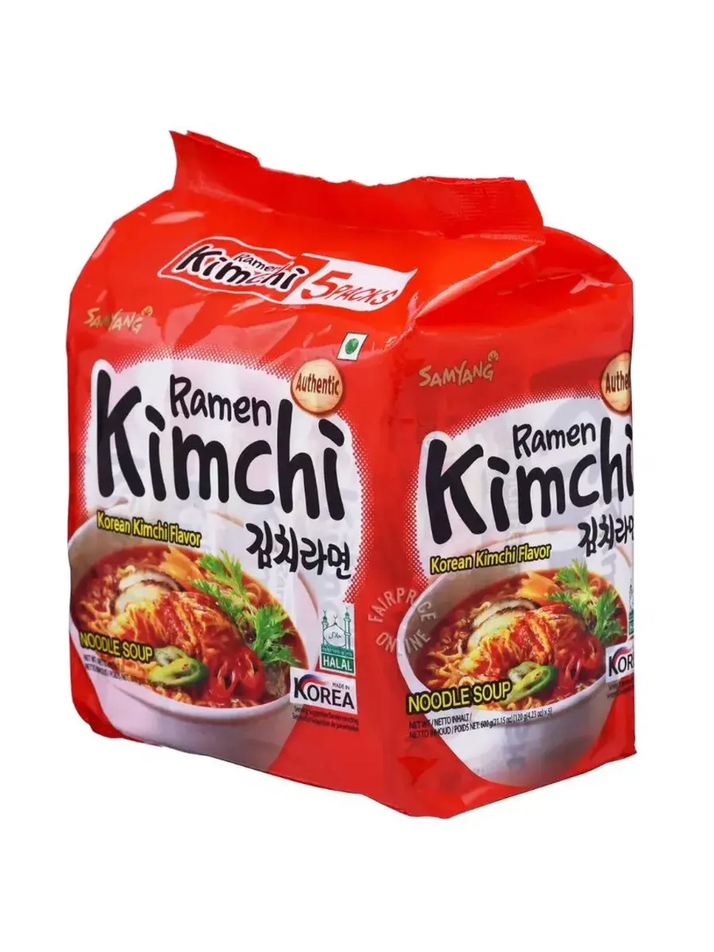 Лапша Samyang Kimchi Ramen со вкусом Кимчи, 5шт по 120гр.