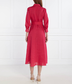 Льняное платье с ремешком ESTASI Marella SPORT - малиновый(13221094)