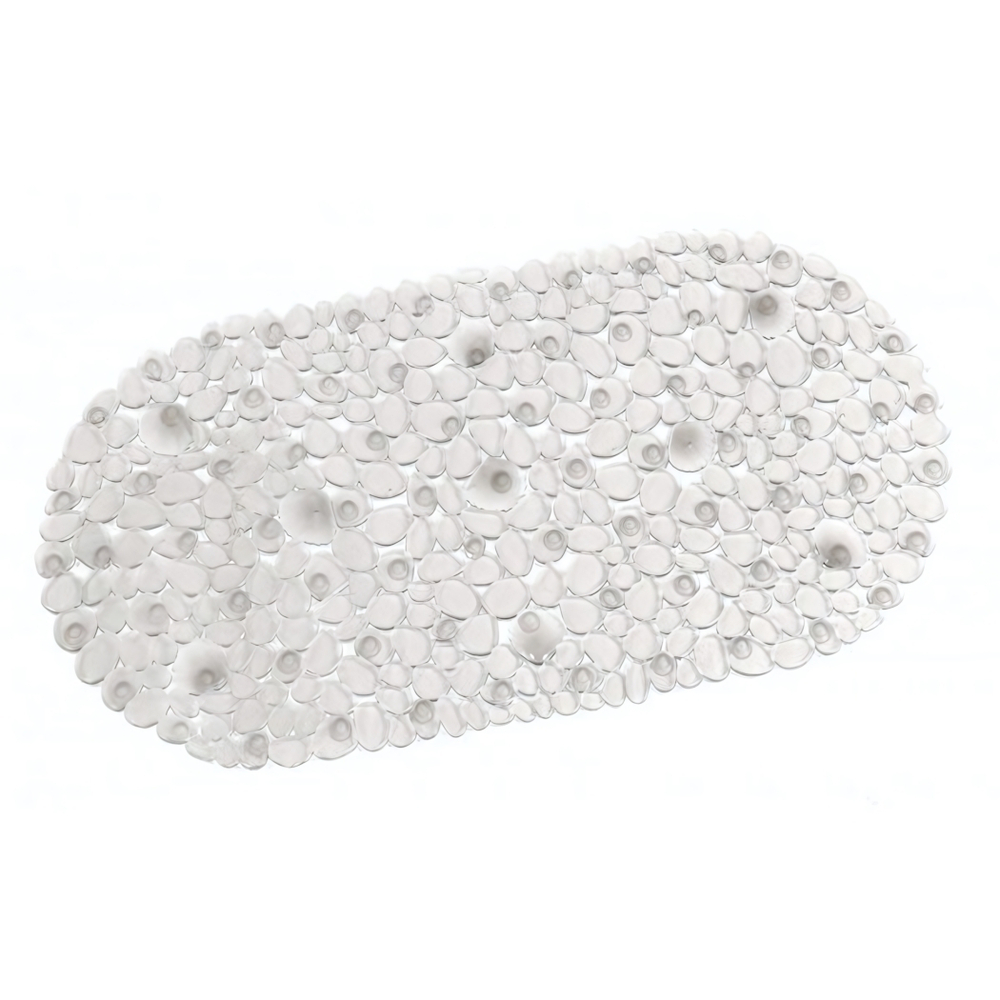 Коврик в ванную на присосках "Камушки" 69*36см прозрачный