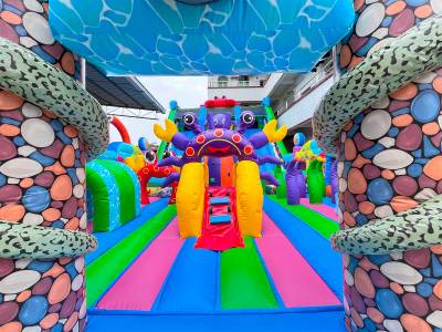 Коммерческий надувной батут «Подводное приключение», 14*7*6,9 м