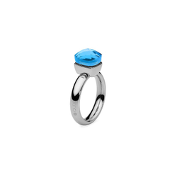 Кольцо Qudo Firenze Capri 18 мм 611993 BL/S цвет голубой, серебряный
