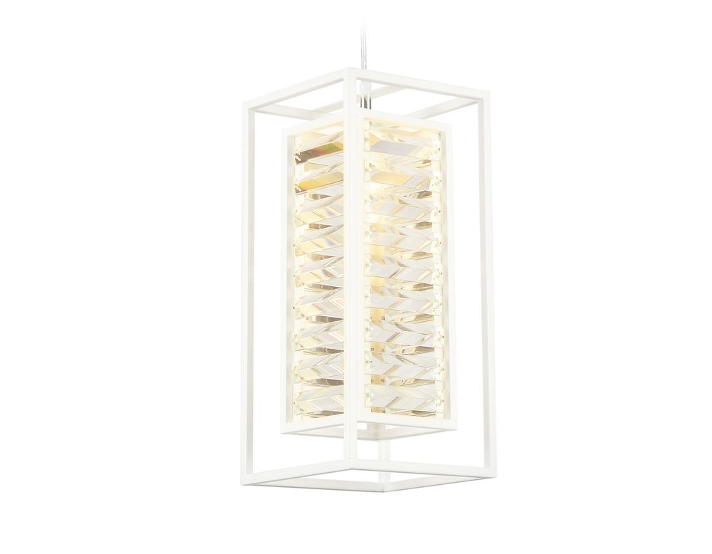 Подвесной светильник с хрусталем TR5042 WH/CL белый/прозрачный E14/1 max 40W 180*180*760