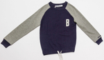 Пуловер BIKKEMBERGS Темно-синий/Серый меланж рукава/Аппликация: В (Мальчик)