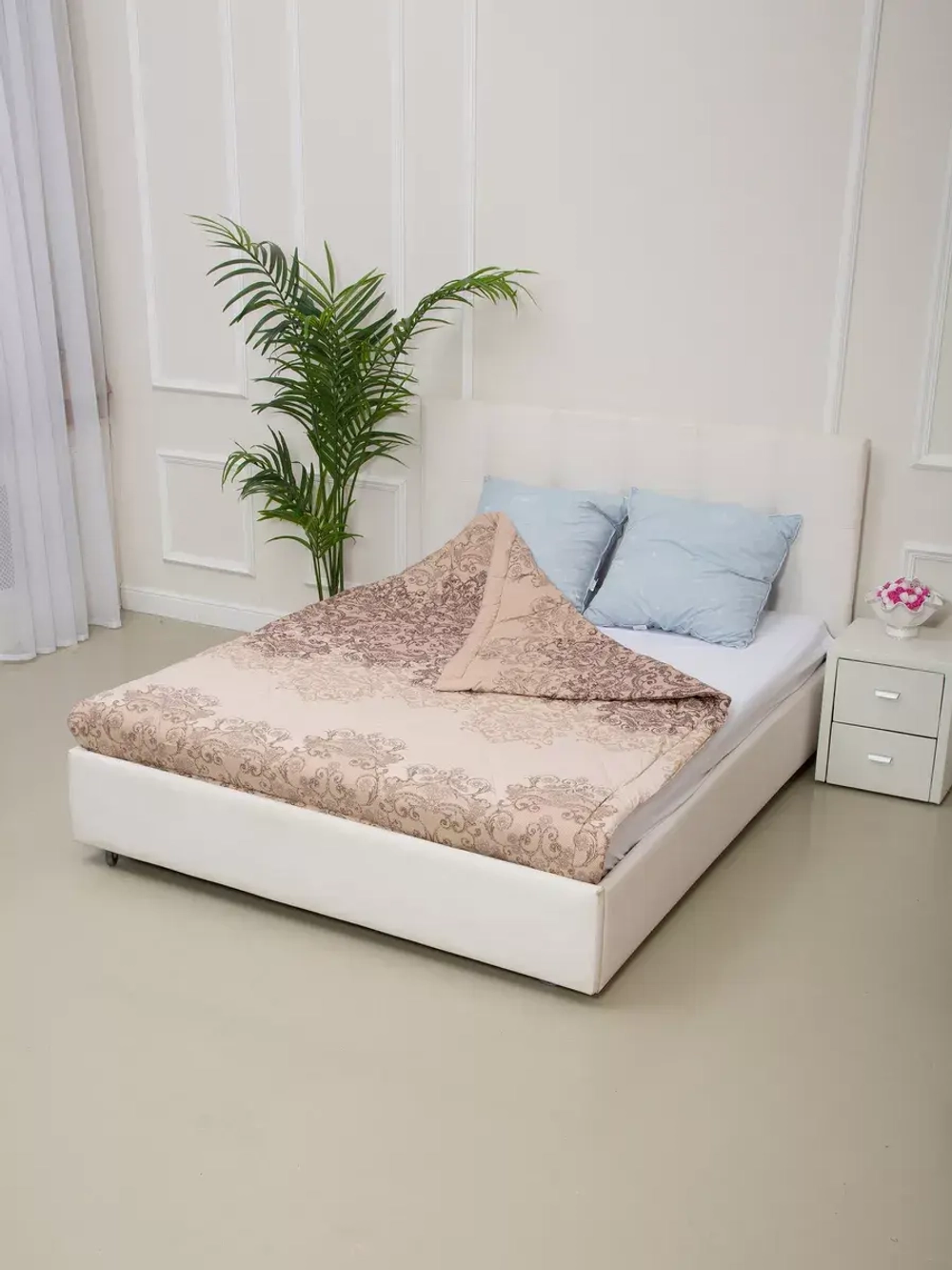 Одеяло 1.5 зимнее всесезонное утепленное лен хлопок