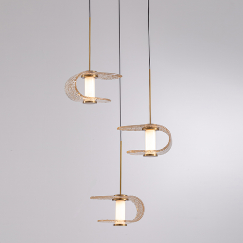 Подвесной светильник MD24020901-3A gold/cognac