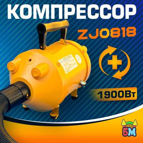 Нагнетатель воздуха (насос) ZHUOJIA, модель ZJ0818 для водных аттракционов, мощность 1900W + реверс