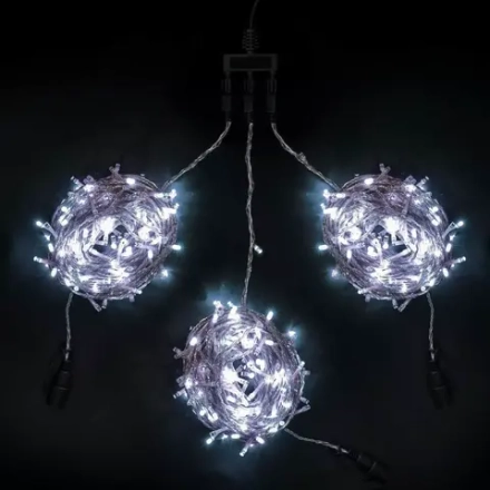 Комплект гирлянды на деревья с контроллером 60 м., 3 луча по 20 м, 600 LED ламп холодного белого цвета, Beauty Led (KDD600C-10-1W)