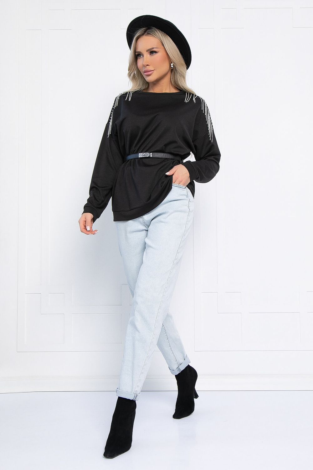 Свитшот Луана (черный) Б12737-5М LT Collection