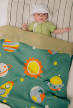 8060-192 Плед вязаный (космос)