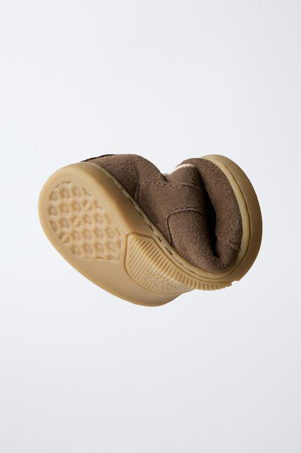 ZARA КОЖАНЫЕ КРОССОВКИ BAREFOOT, ШОКОЛАДНЫЙ