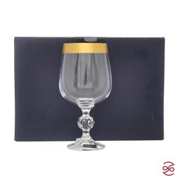 Набор бокалов для вина Crystalite Bohemia Sterna/Klaudie Матовая полоса340 мл