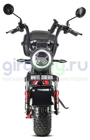 Электроскутер WHITE SIBERIA MINI R 1200w 2.0 - Черный фото 6