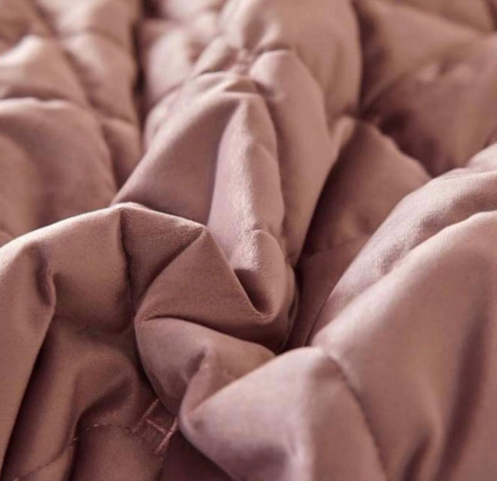 Постельное белье ЕВРО Велюр Пудра