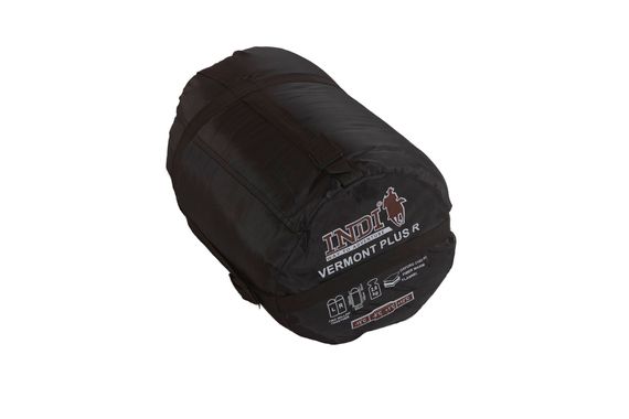 Спальный мешок INDI Vermont Plus L-zip от -15 °C (одеяло с подголовником, фланель, 195+35X85 см)