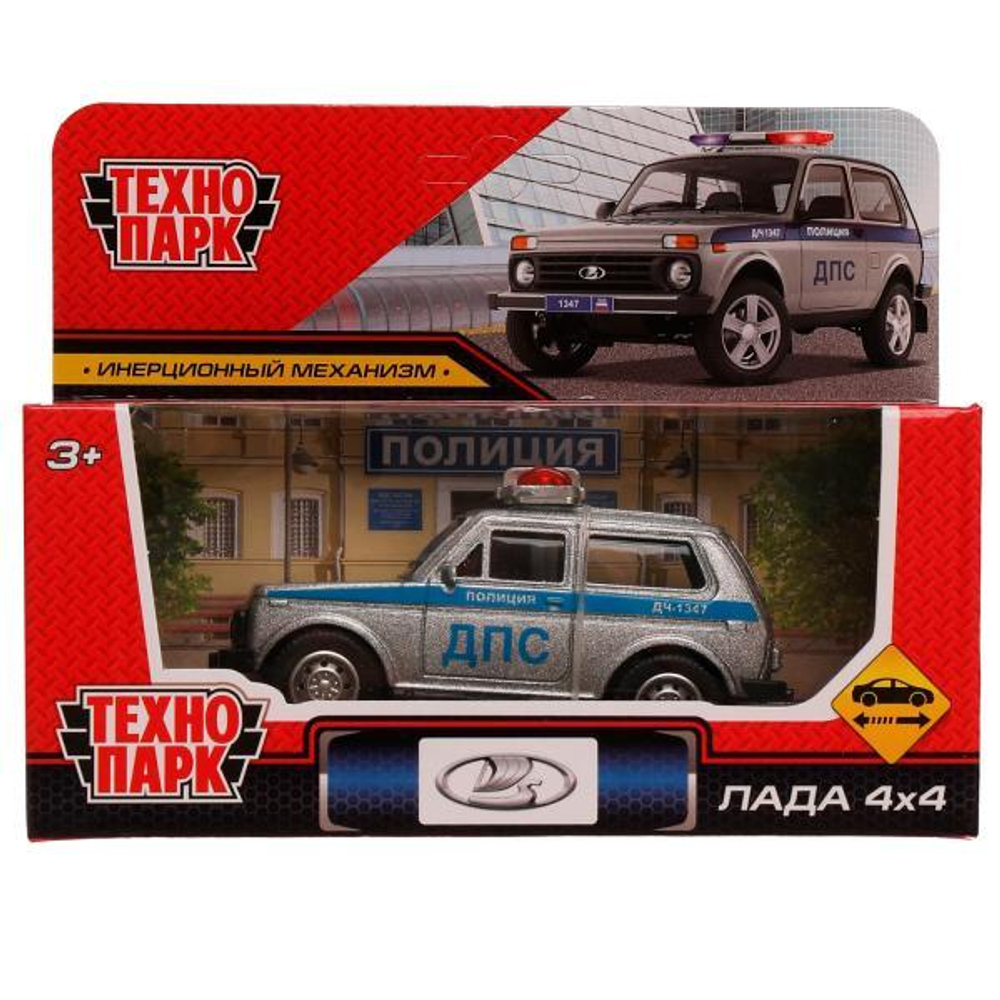 Модель ин. мет. LADA Полиция 10см, коробка 2005C076-R (Технопарк)