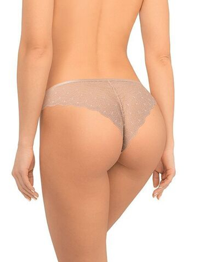 Трусики-бразилиана из кружева и микрофибры (Размер: XXL) (Цвет: бежевый)