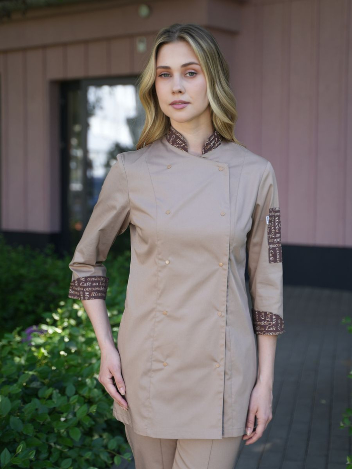 Китель поварской | Бл-318 ак 3/4 статус стрейч