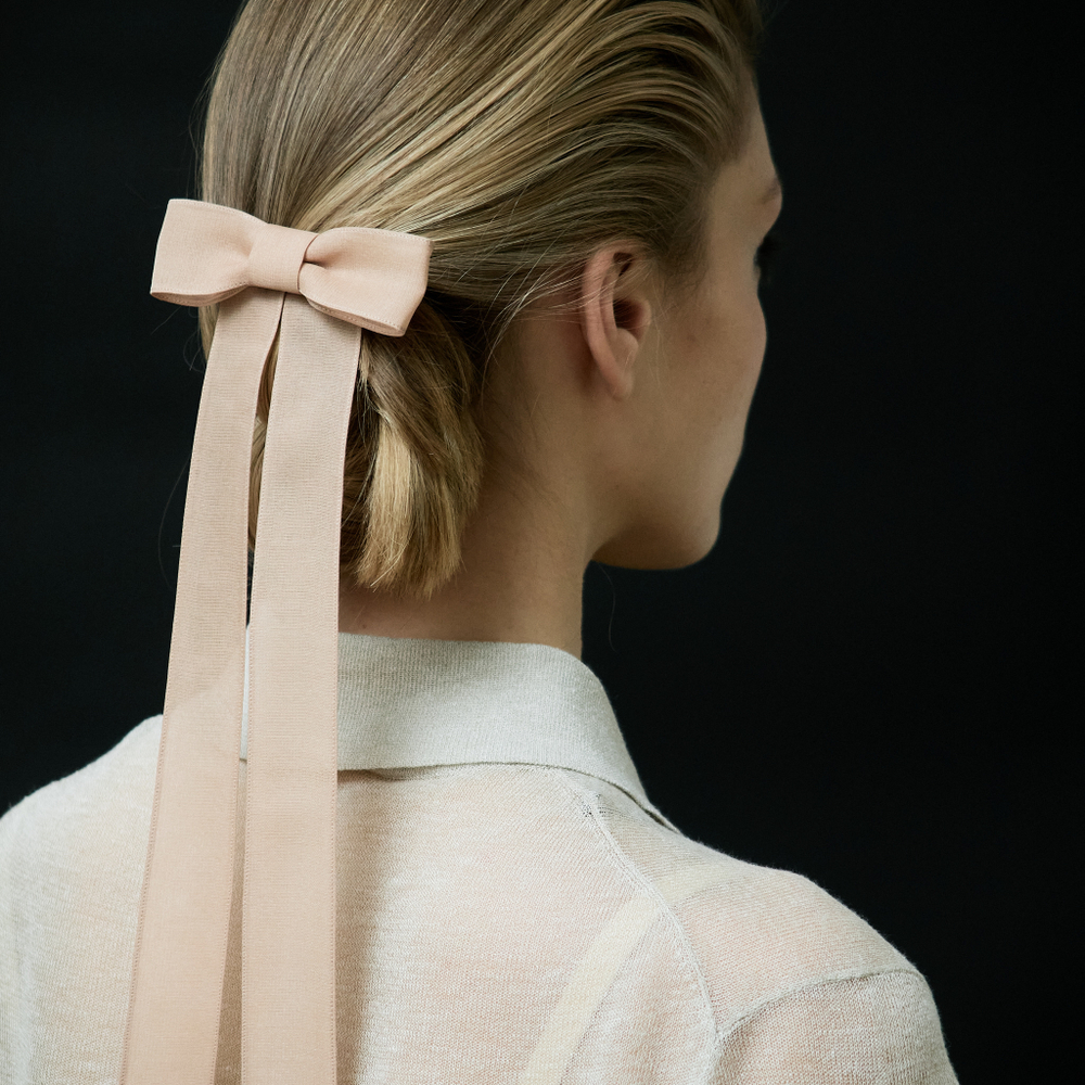 Бант "Мэри" облегченный бежевый