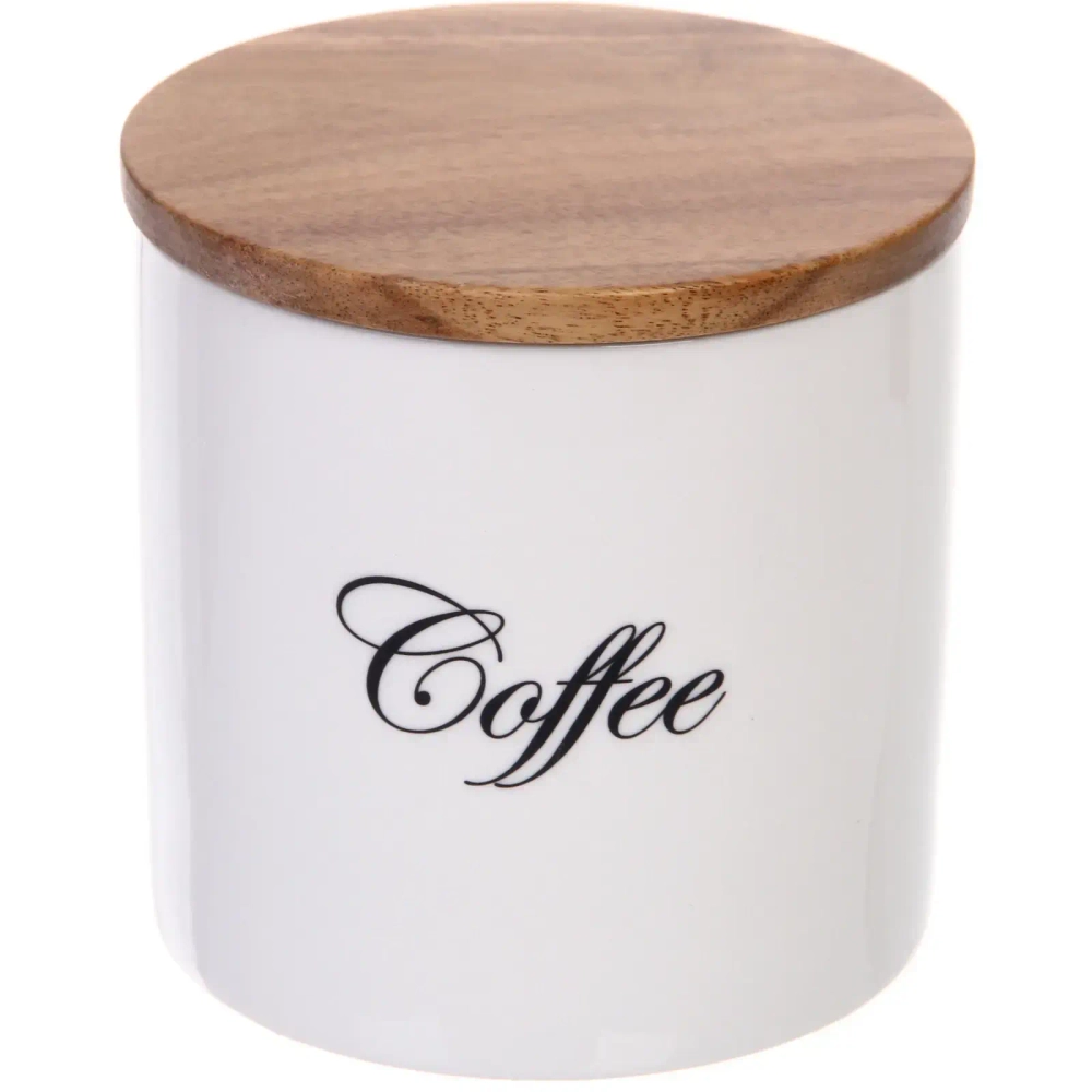 Банка для хранения керамическая «White magic» 500мл 10*10,5см для кофе
