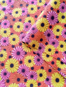 Ткань бязь плательная, рис. "Маргаритка", ширина 150 см, арт. 210