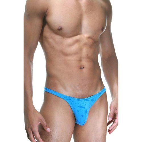 Трусы мужские слипы голубые с принтом DARKZONE DZN6426