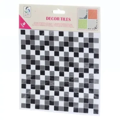 Наклейка-защитная пленка «Кафель черный» 20*26см 3 шт.