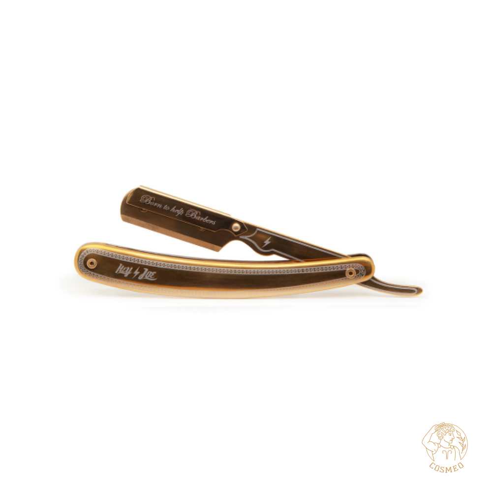 Premium Classic Razor Gold - шаветка/ опасная бритва, классическая бритва премиум-класса, золотая