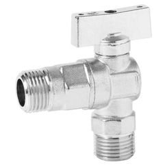 Кран VIEIR шаровый угловой 1/2x3/4 матовый хром. с отражалелем (100) GZRL34