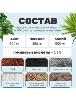 Органический грунт для драцены и юкки 2,5 л