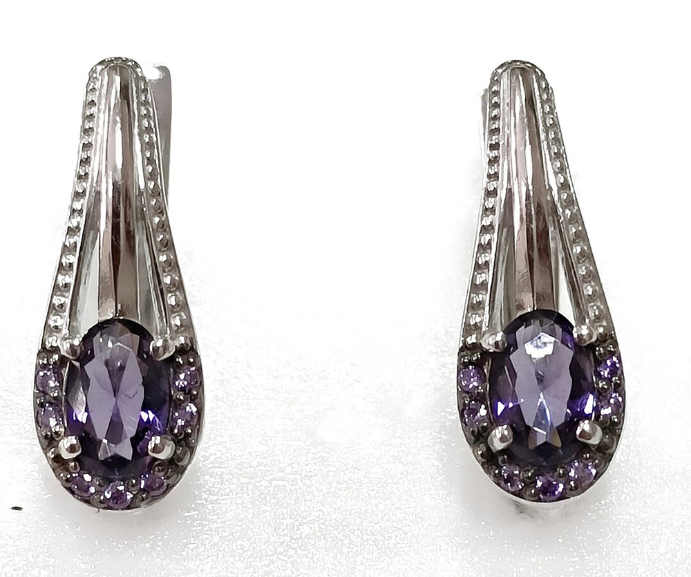 Ювелирные серьги "Эстерелла" из серебра 925 пробы