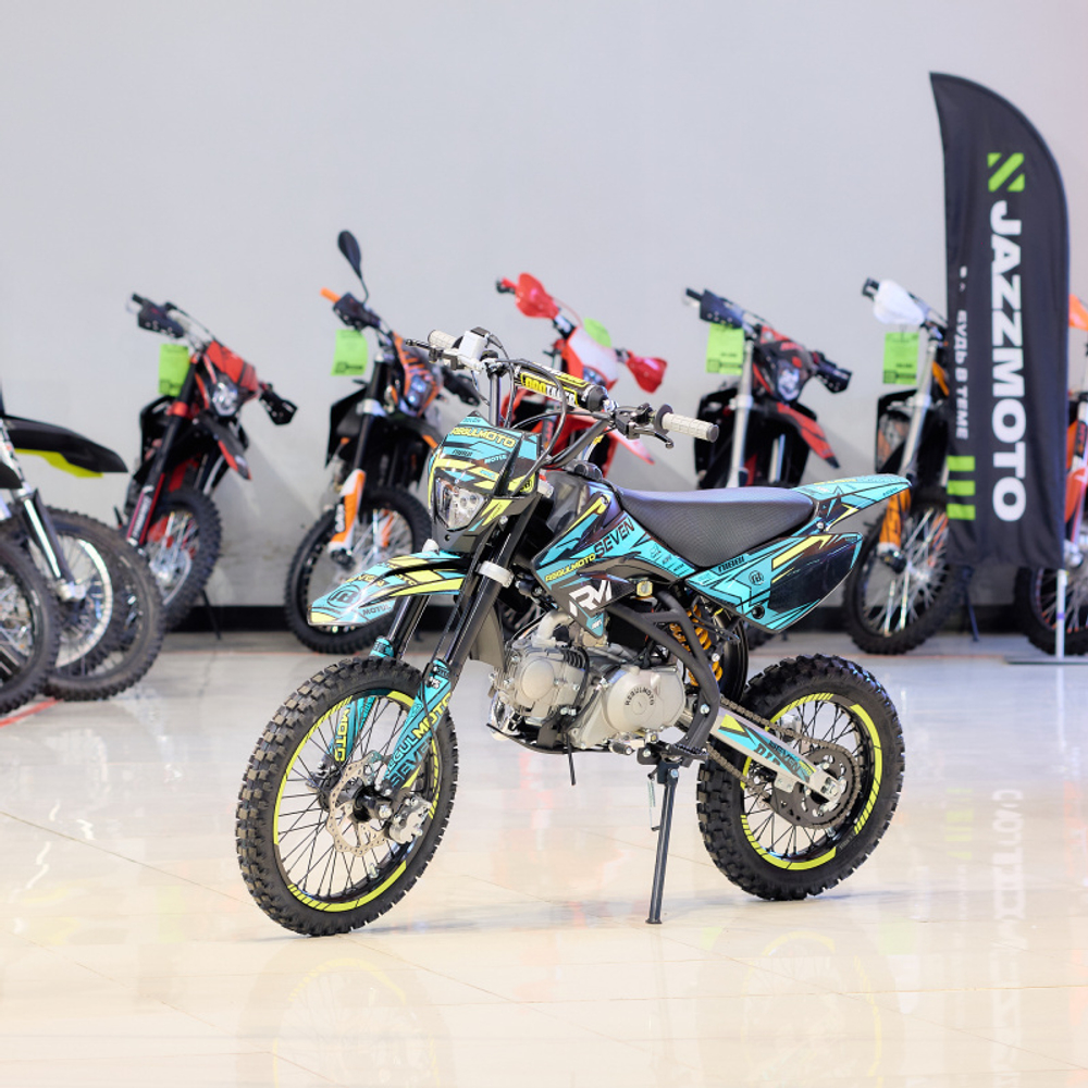 Питбайк Regulmoto SEVEN 125E 17/14 сине-желтый