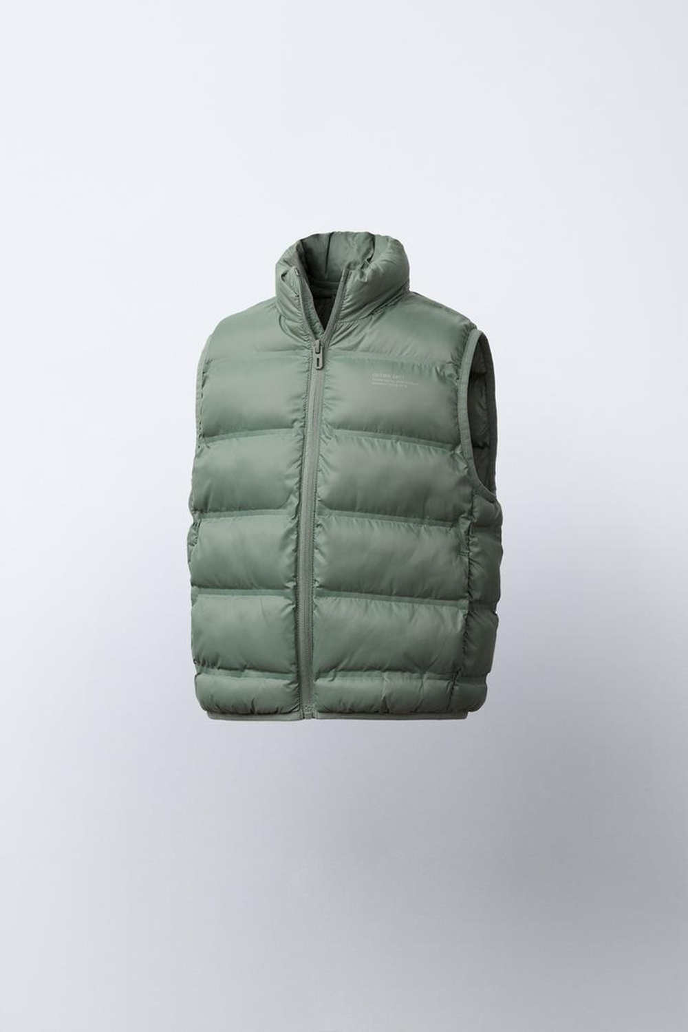 ZARA ЛЕГКИЙ ЖИЛЕТ С КАПЮШОНОМ WATER REPELLENT, СВЕТЛЫЙ ХАКИ