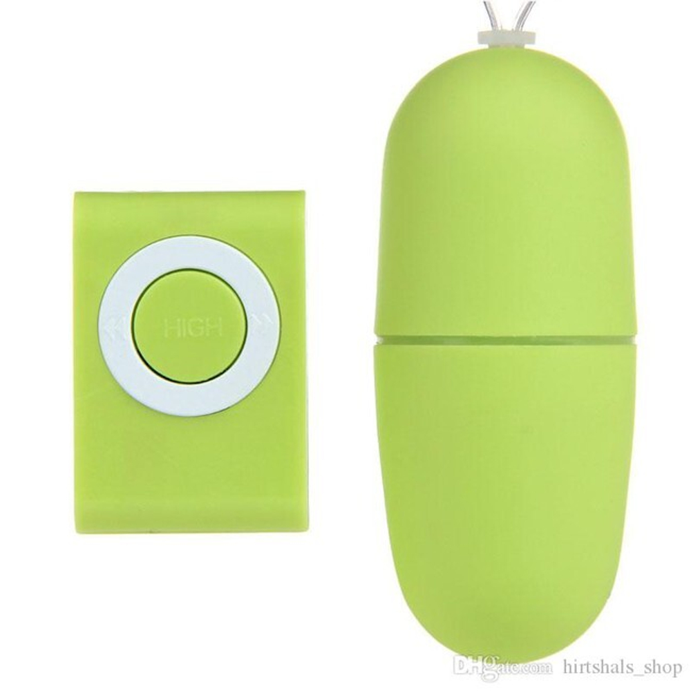 Вибро яйцо с дистанционным пультом управления Vibrating Eggs Remote Control mp3 (зеленый) (Цвет: зеленый)