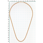 Цепь из лимонного золота с алмазной гранью (плетение «Бисмарк»)